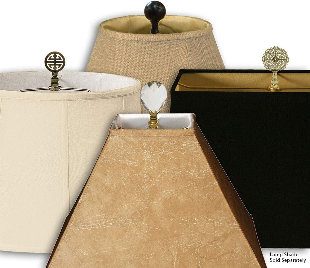 HA-1001-7BR-1 Heavy Duty Harp for Lamp Shade Holder, 7 Inch, Polished Brass Base